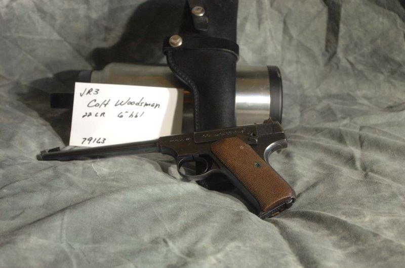 COLT, Woodsman,: 22 LR, 6 Barrel, Blue, SerNo--79163