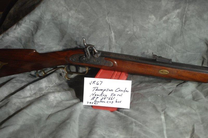 THOMPSON CENTER, Hawken: 50 caliber, 29 Barrel, Blue, Broken Cap Box, SerNo--79591