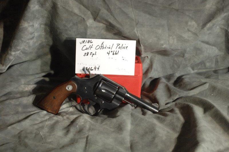 COLT, Official Police: 38 SPL, 4 Barrel, Blue, 98%, SerNo--894694