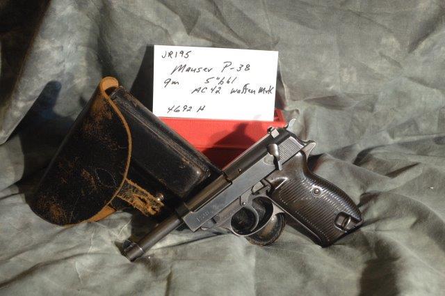 MAUSER, P 38: 9MM, 5 Barrel, Blue, Waffen markings, finish worn, SerNo--4692H