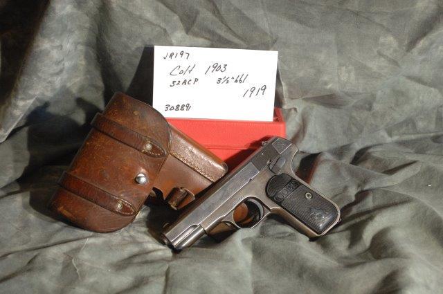 COLT, 1903: 32 ACP, 3.5 Barrel, Blue, 1919, SerNo--308891