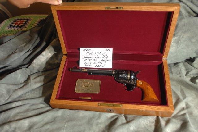 COLT, Single Action Army: 45 Colt, 7.5 Barrel, Blue, Engraved, Filled,First Banker's Corp. of Florida, in presentation case, SerNo--FBF-019