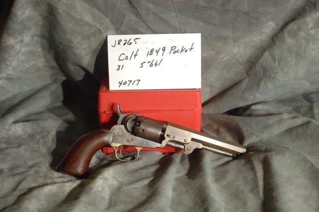 COLT, Model 1849 Pocket: 31, 5 Barrel, Blue, worn, some pitting, SerNo--40717