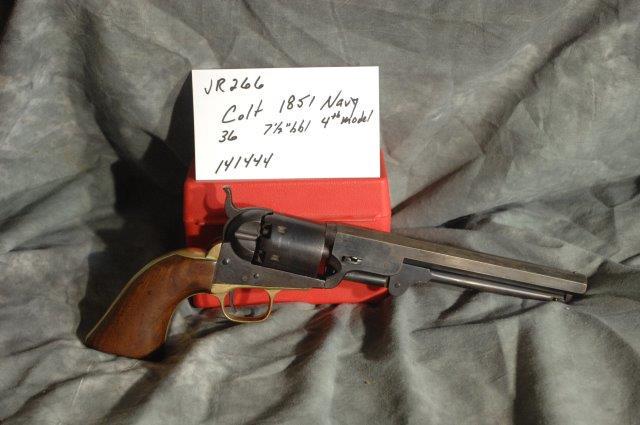 COLT, 1851 Navy: 36, 7.5 Barrel, Blue, 4th Model, SerNo--141444