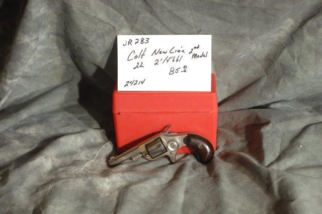 COLT, New Line Second Model: 22, 2.25 Barrel, Nickel, 85% finish, SerNo--24214