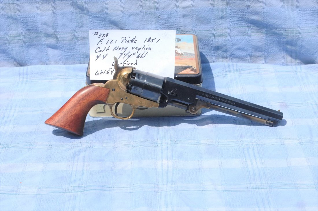 F. LLI PIETTA 1851, Colt Navy replica: 44, 7.25 Barrel, Blue, Unfired, SerNo--621549
