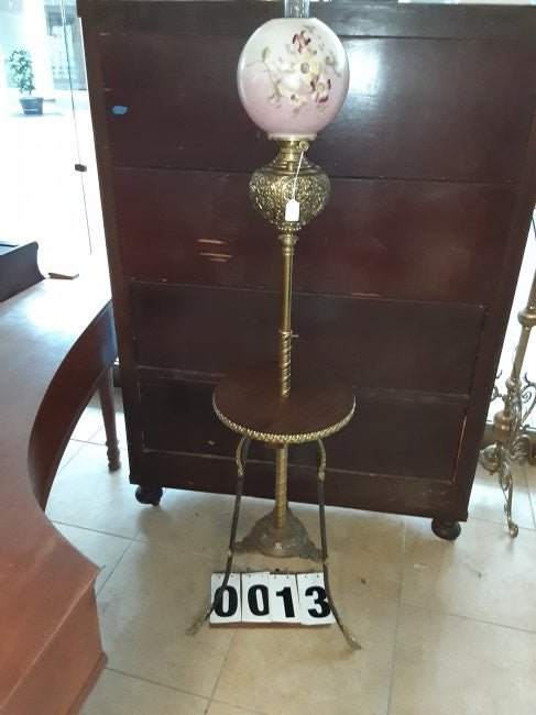 1890s Floral Piano Parlor Floor Lamp (1 of 4)