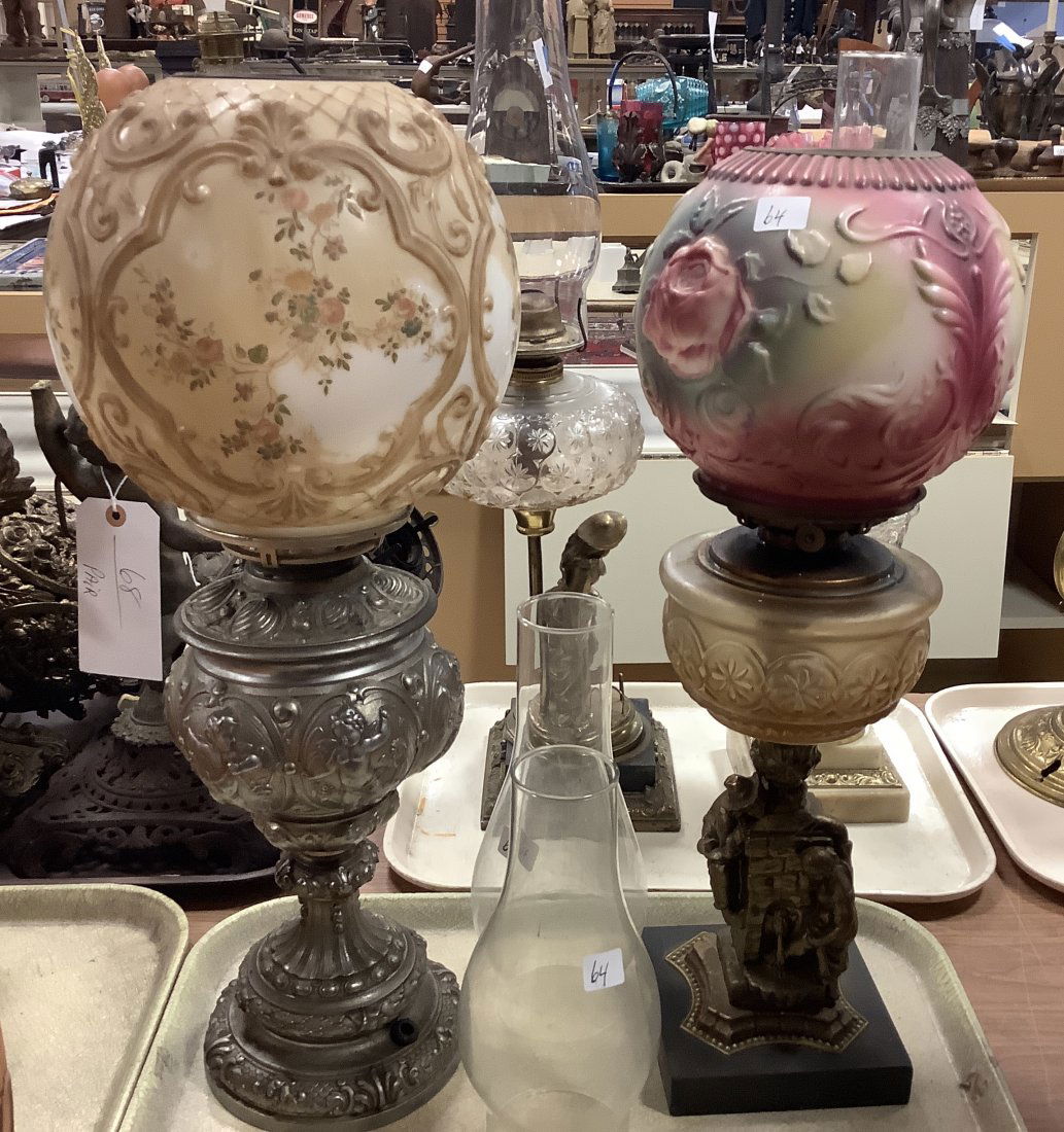 Two Kerosene 19th c Lamps (1 of 7)