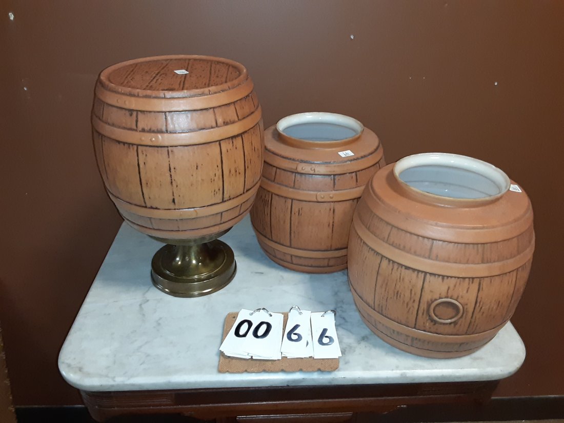 1920 Ceiling Glass Barrell Light (1 of 2)