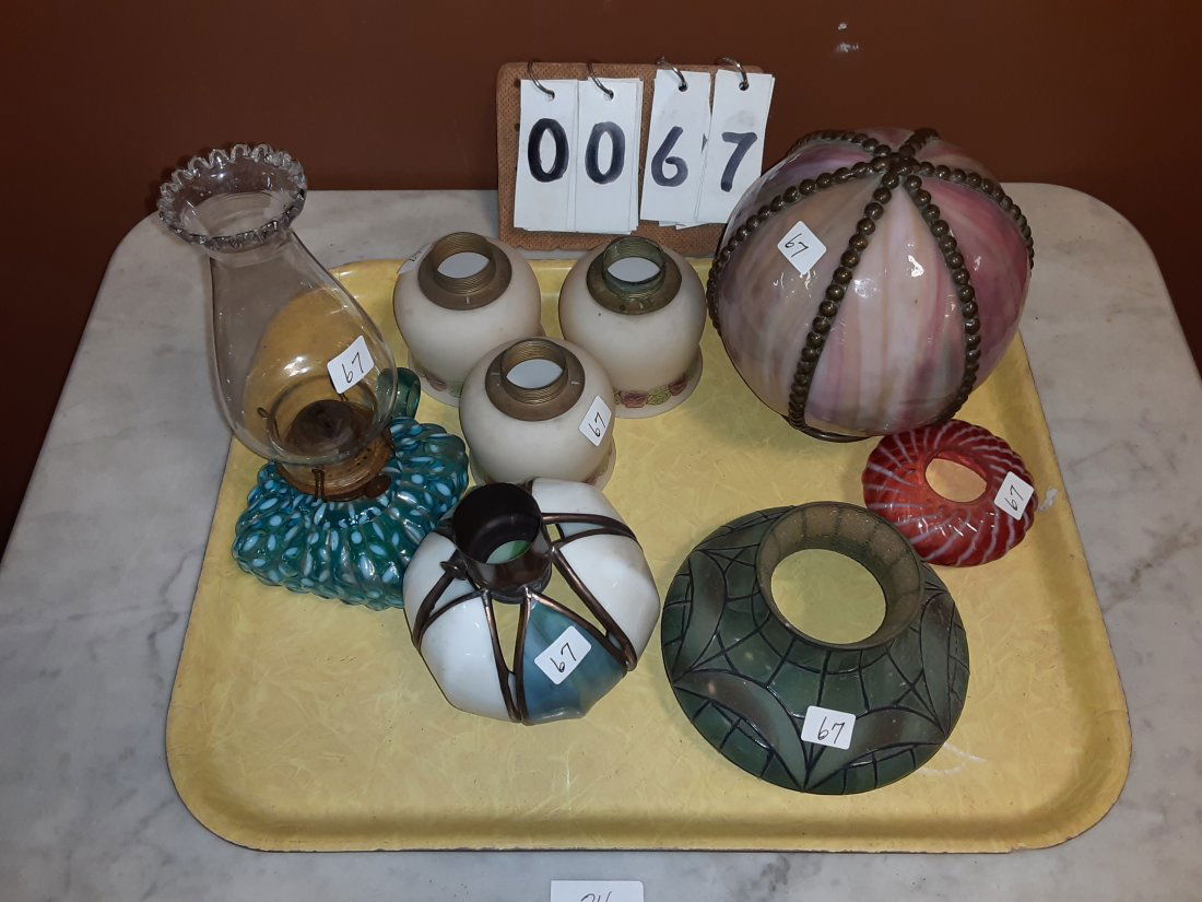 19c Glass shades - Eight items (1 of 4)