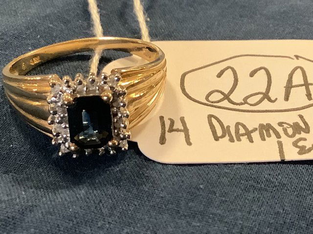 14K Gold Diamond and Emerald Ladies Ring (1 of 1)