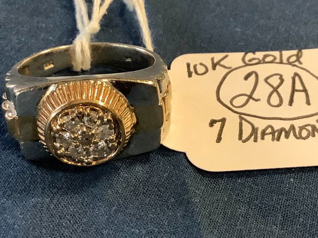 10K Gold and Diamond Mens Ring (1 of 1)