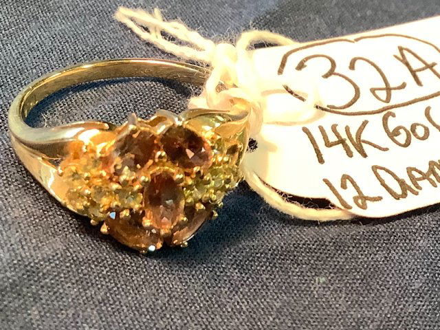 14K Gold and Quartz Ladies Ring (1 of 1)
