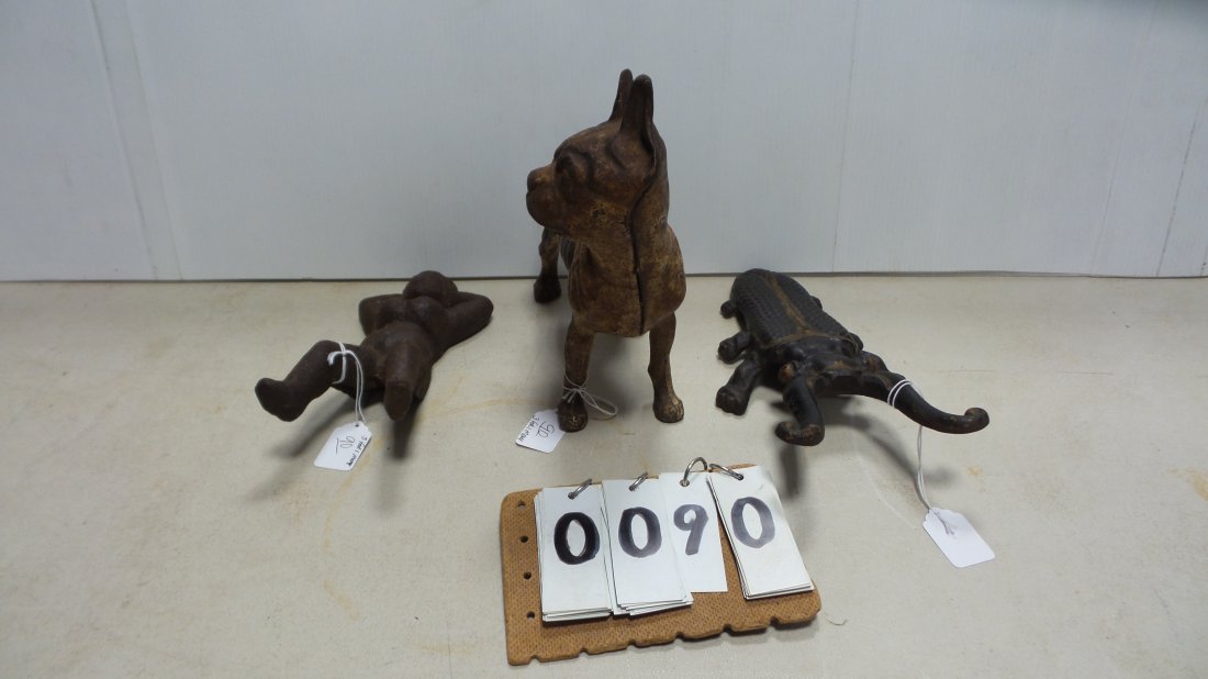 2 Iron Boot Jacks and 1 Iron Doorstop (1 of 1)