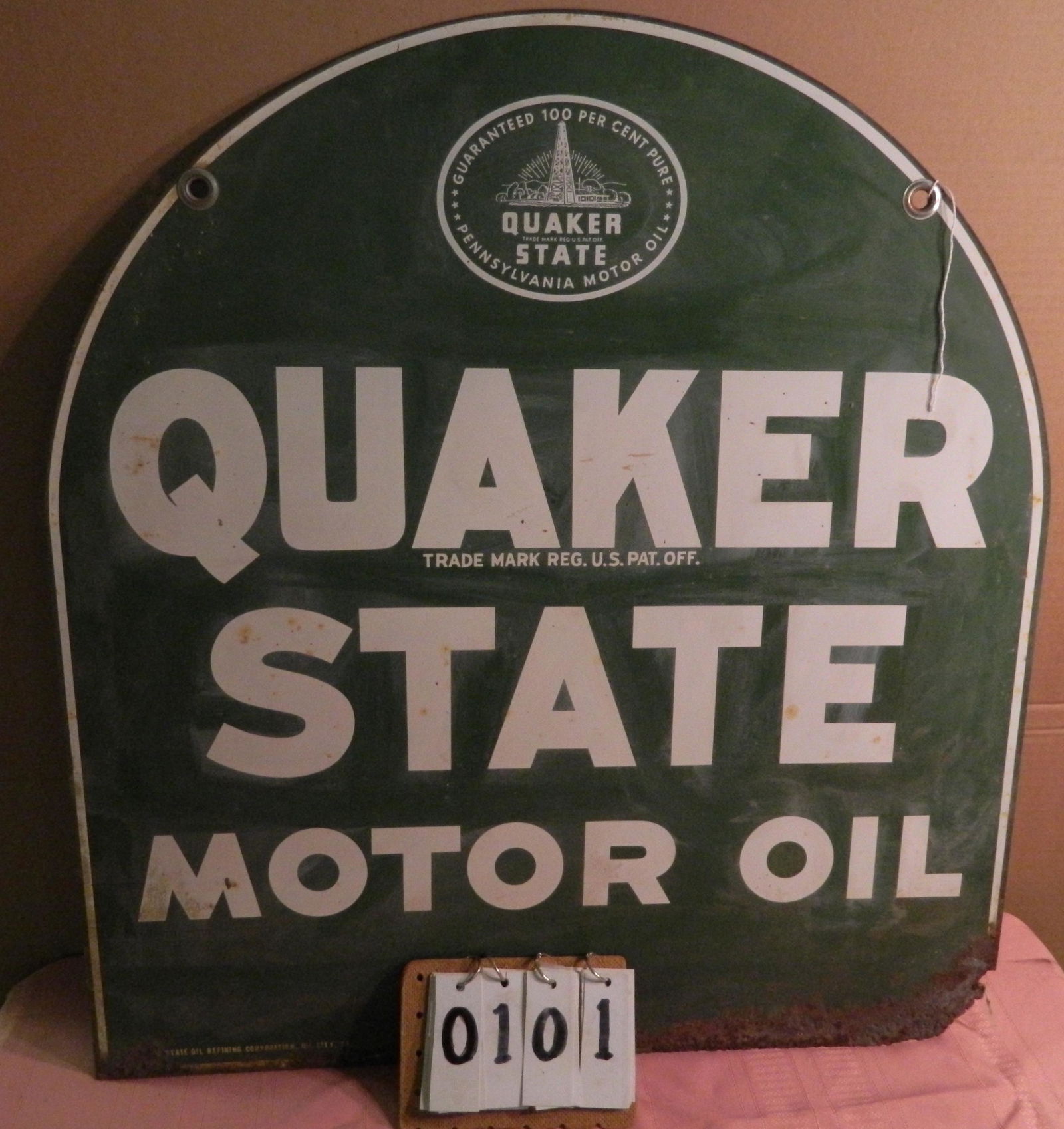 Quaker State Double Sided Sign (1 of 2)