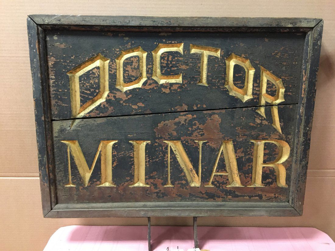 19th Century Wood Doctors Trade Sign (1 of 2)