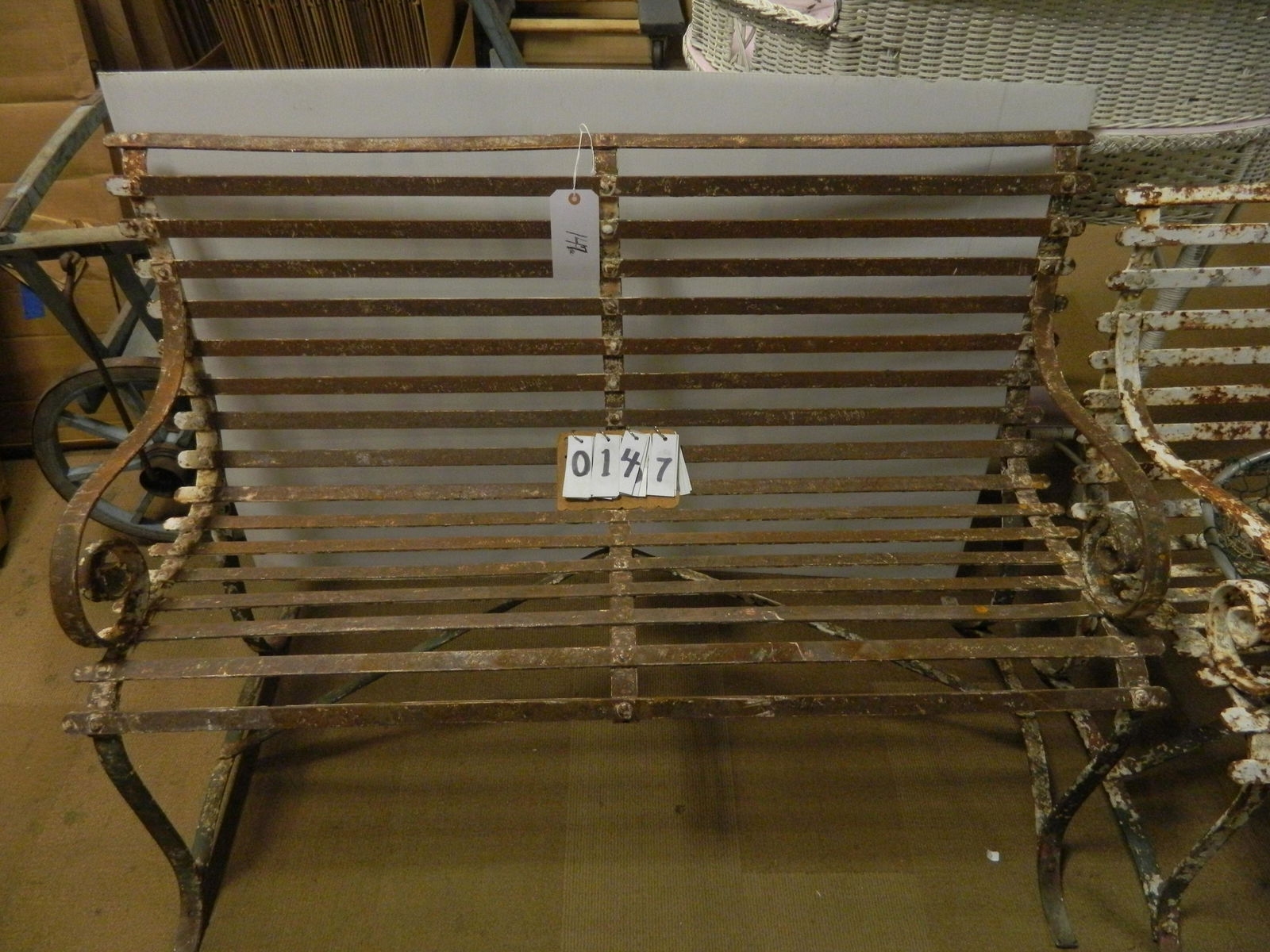 1900s Strap Iron Park Bench (1 of 1)