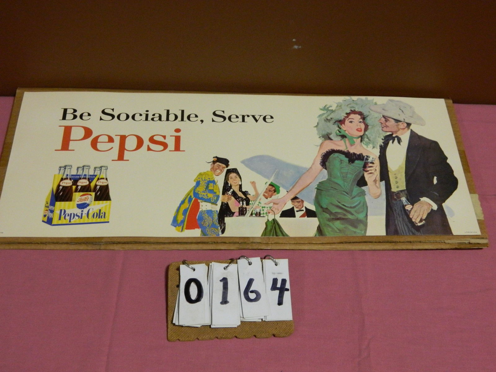 Pepsi-Cola Cardboard Sign (1 of 1)