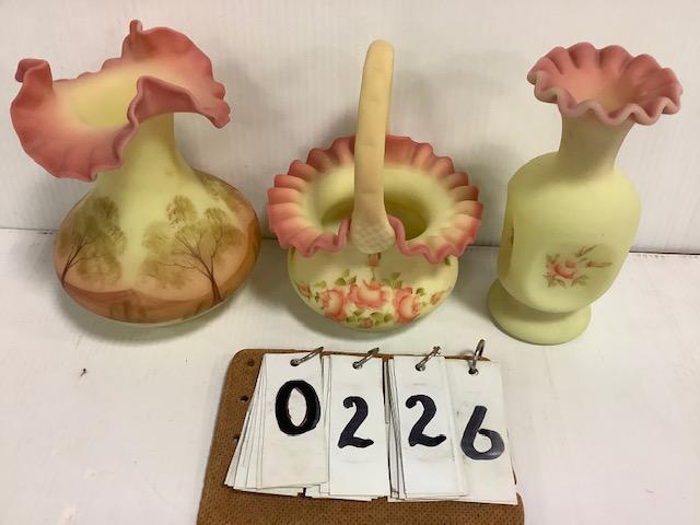 3 Pieces of Burmese Hand Decorated Fenton (1 of 1)