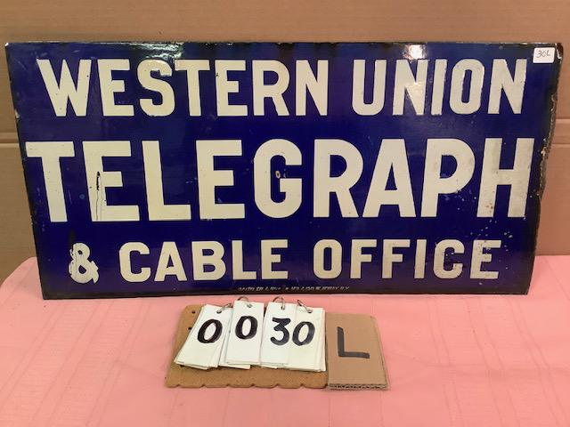Porcelain telegraph + cable sign (1 of 4)