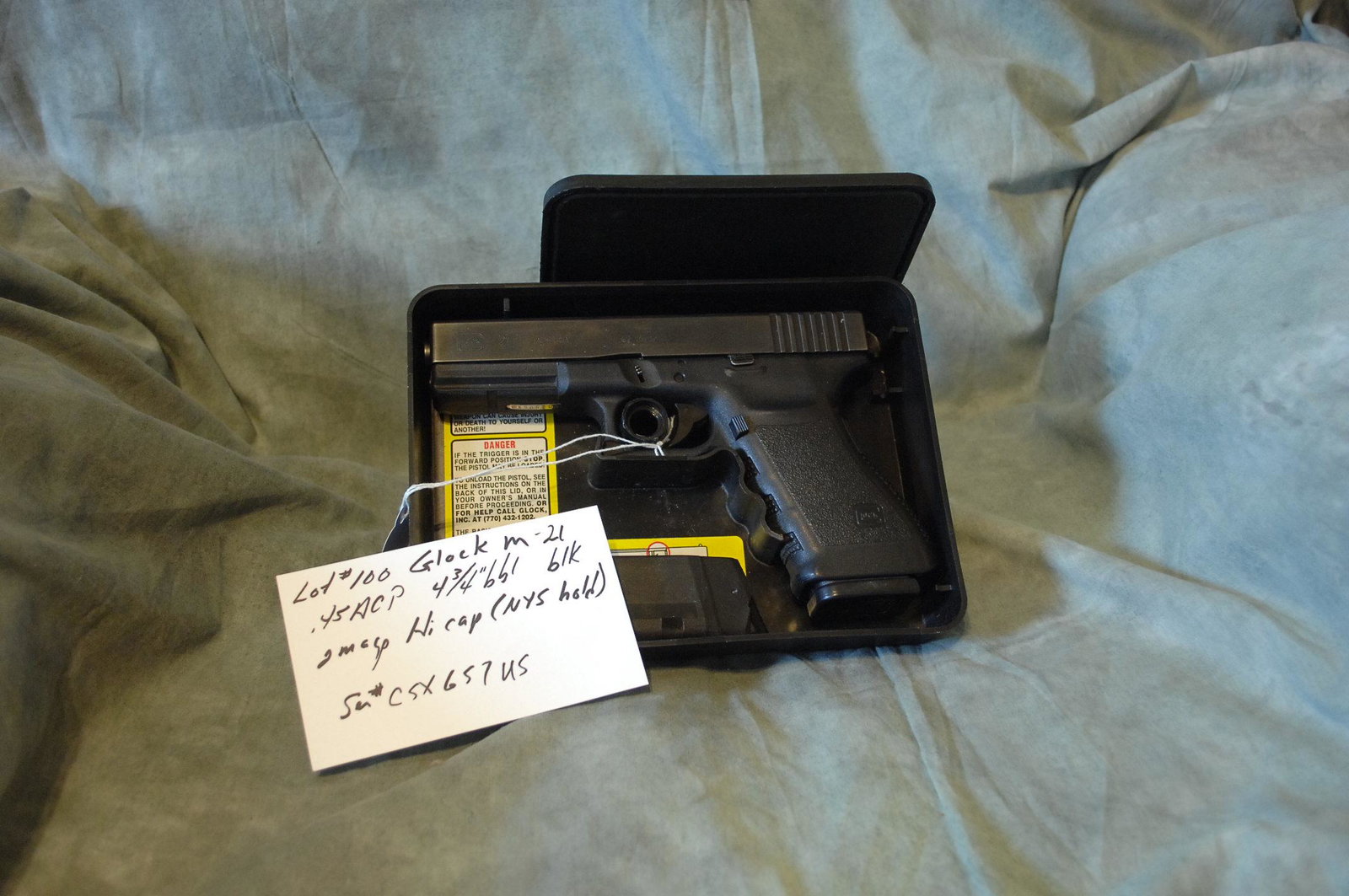 Glock M21: 45ACP 4.75" bbl black two mag (high cap NYS hold) Ser#--CSX657US