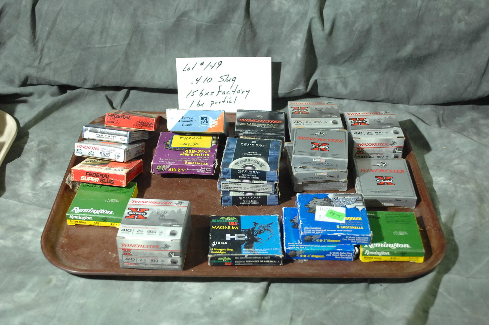 .410 Slugs: 15 boxes factory, 1 partial box