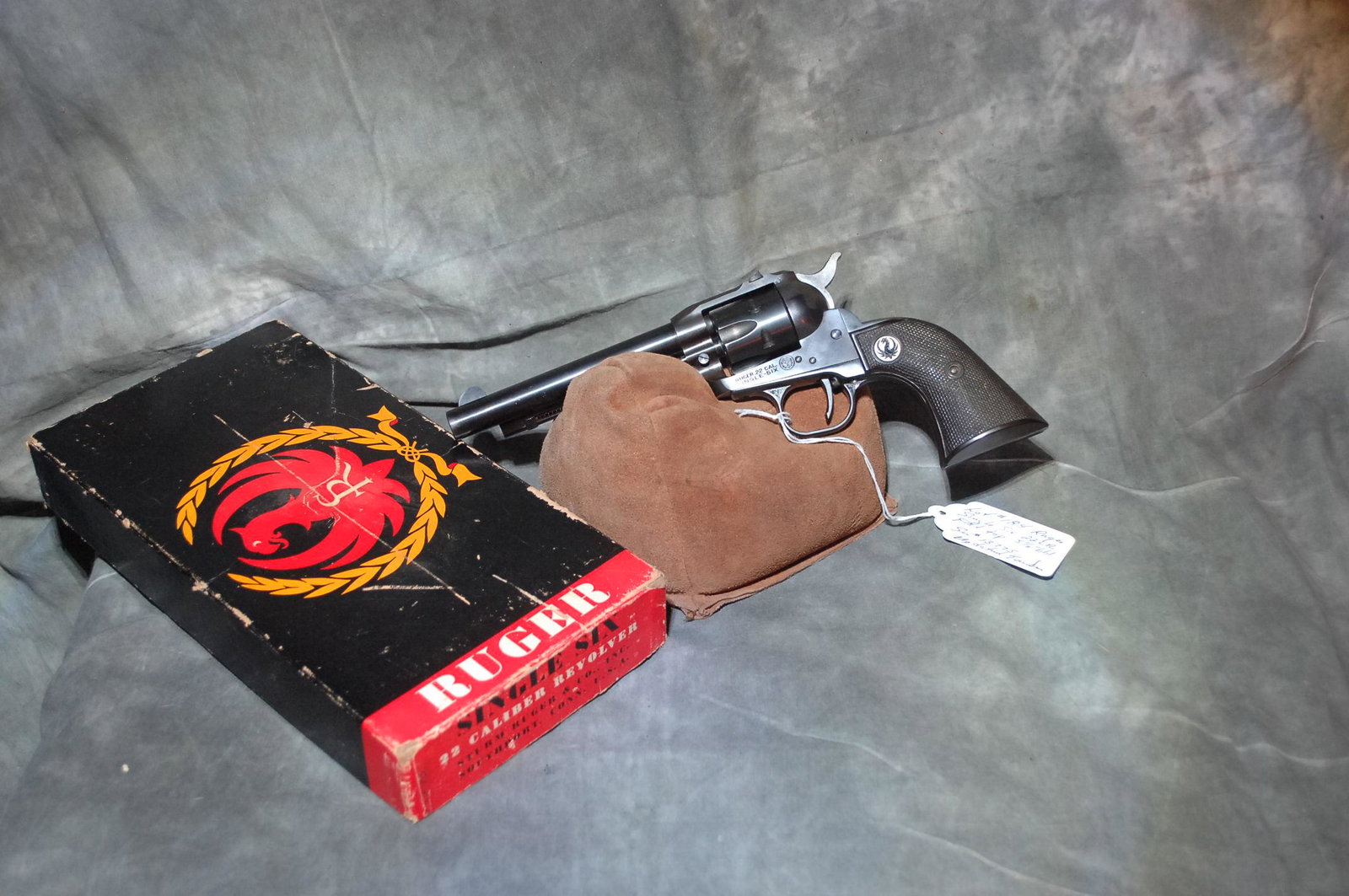 Ruger Single Six: 22 LR 5.5" bbl Flat Top Updated transfer in box Ser # 13775