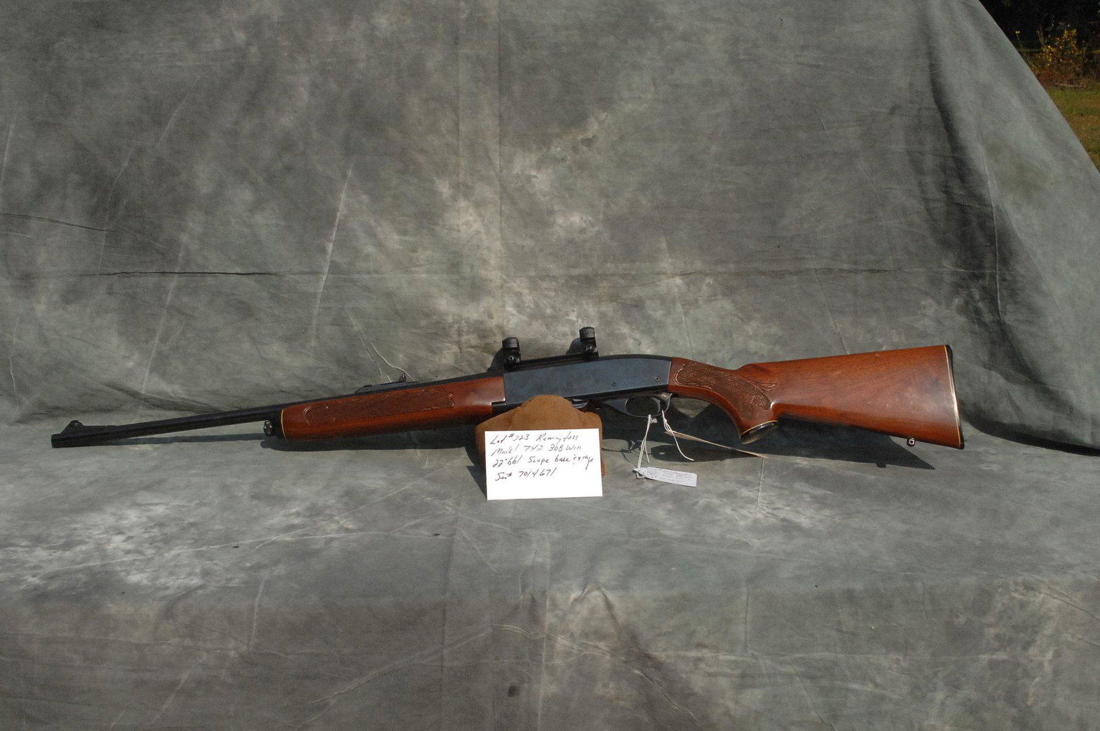 Remington 742: 308 Win 22" bbl scope base and rings Ser# 7014671