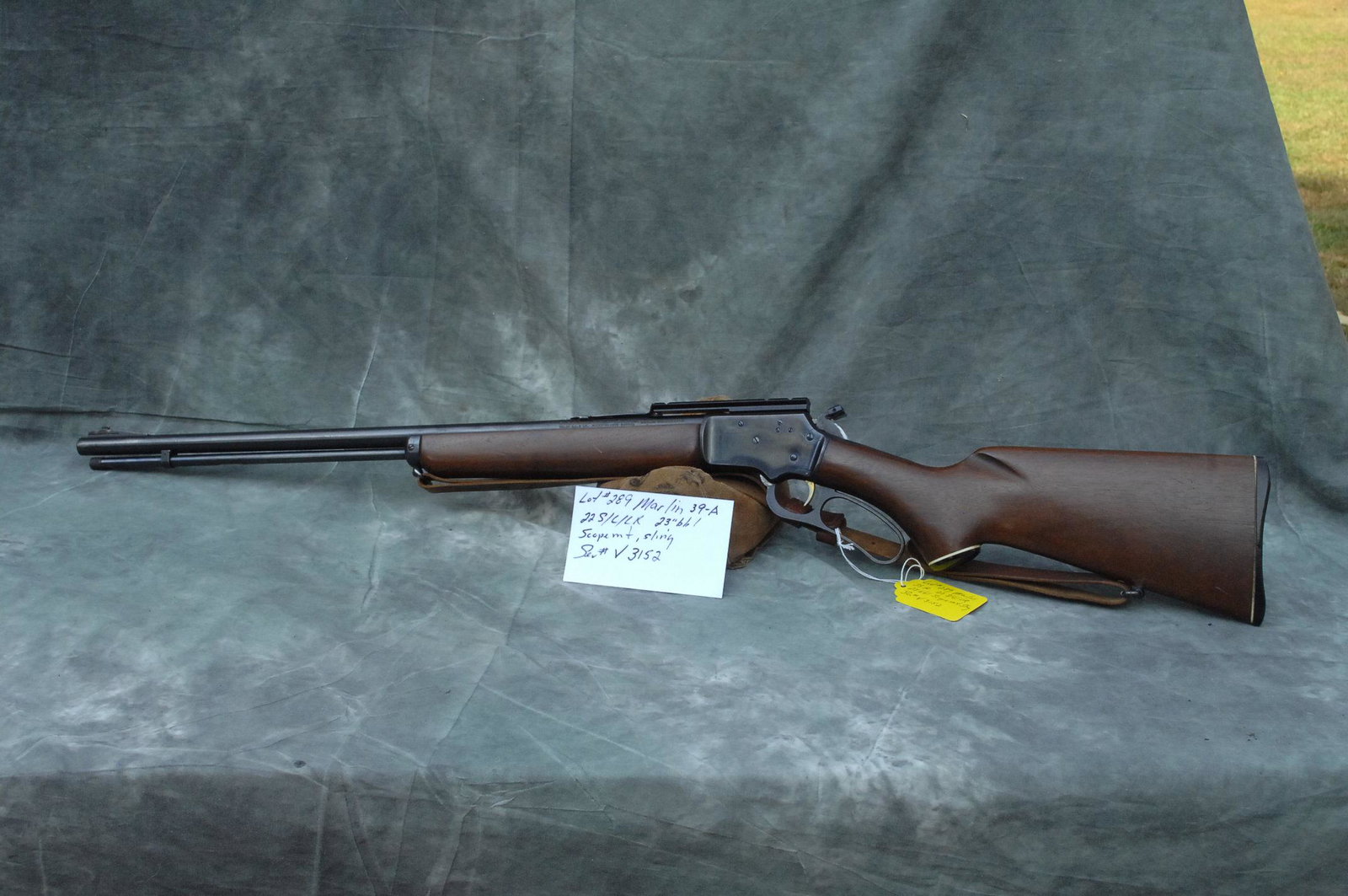 Marlin 39A: 22 s/l/lr 23"bbl Scope Mt Sling Ser# V3152