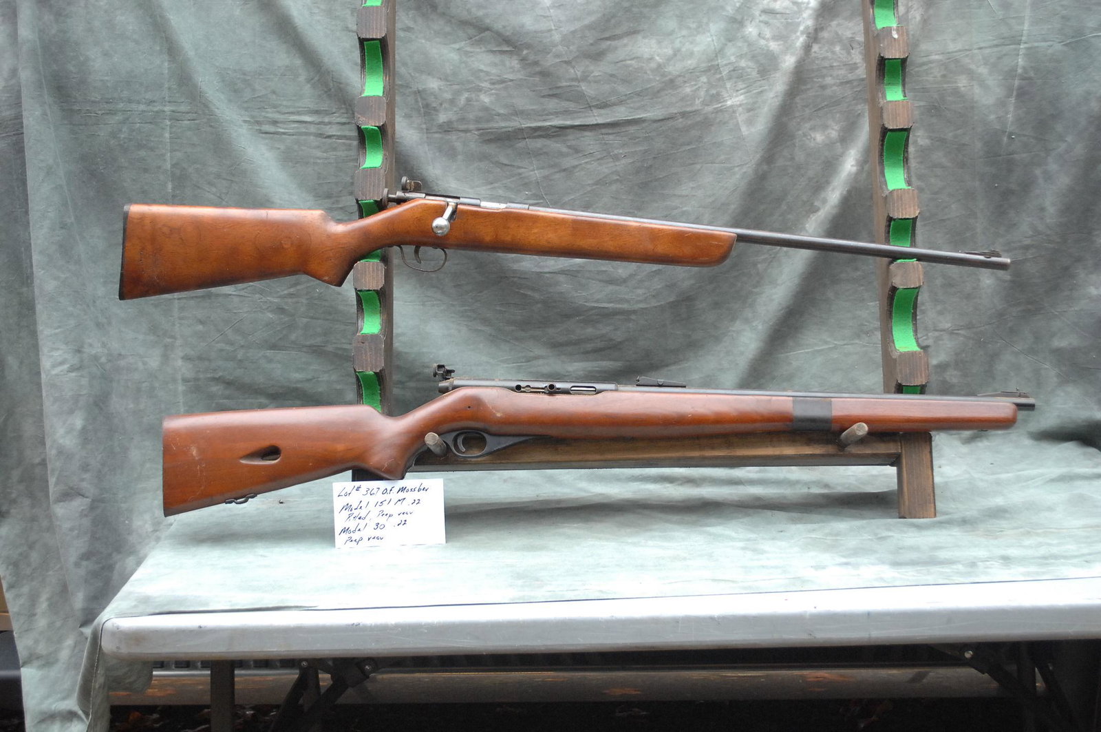 O.F. Mossberg & Sons rifles (2): .22 2/l/lr, 1 model 151M, Peep rear sight, NSN, 1 model 30, peep rear sight NSN