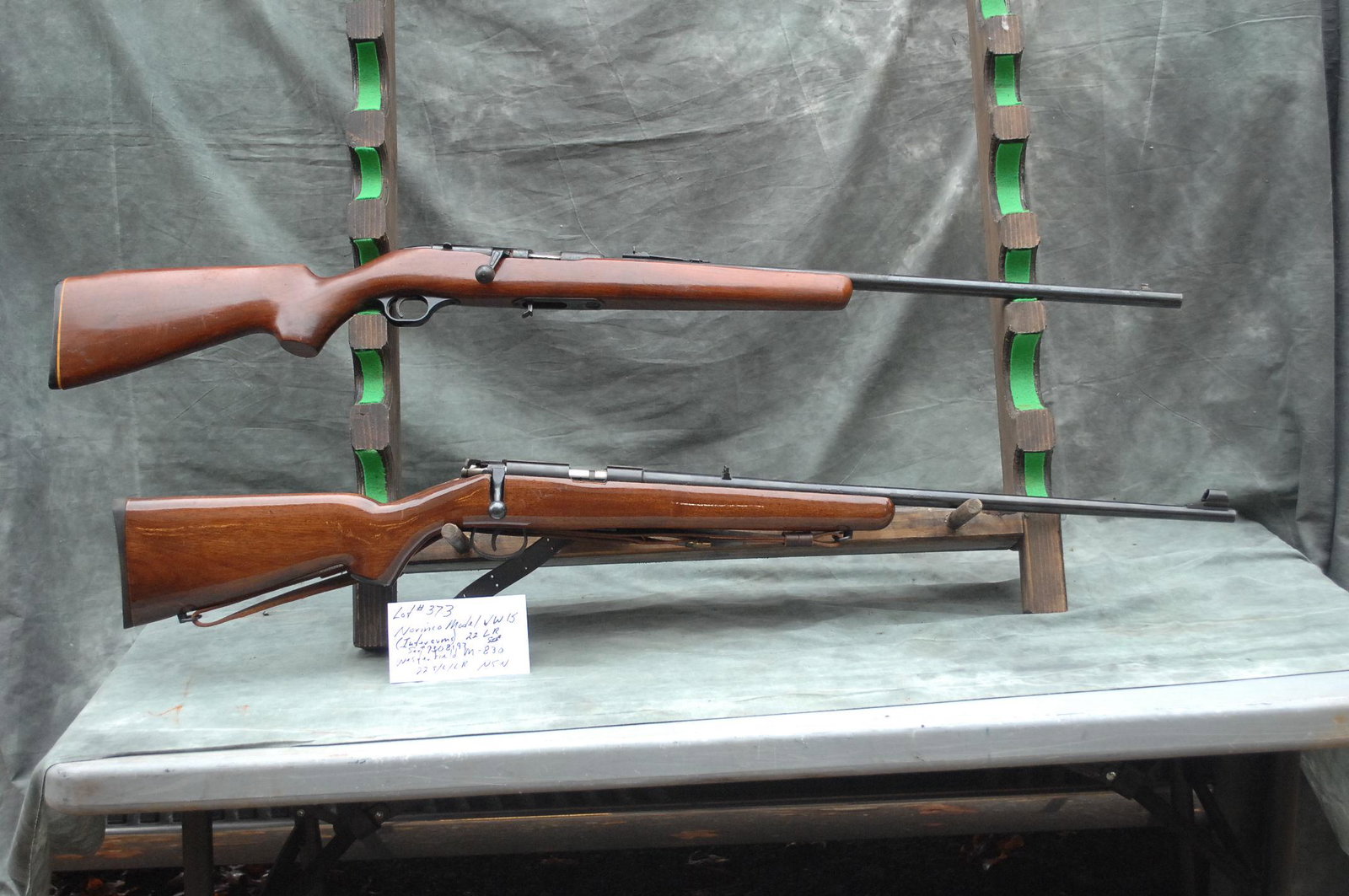 Norinco, Westernfield rifles: 1 model W15, 22lr, ser# 9308197, 1 M-830, 22 sw/l/lr, NSN missing magazine