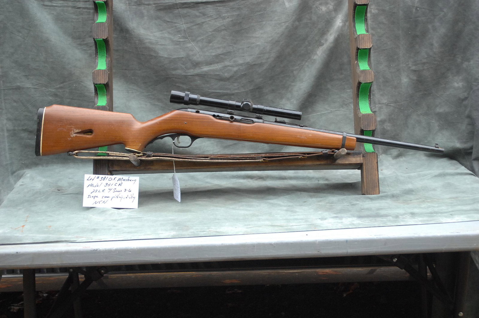 O.F. Mossberg & Sons Model 351 CA: 22LR, Sears 3 - 6 x scope, minor pitting