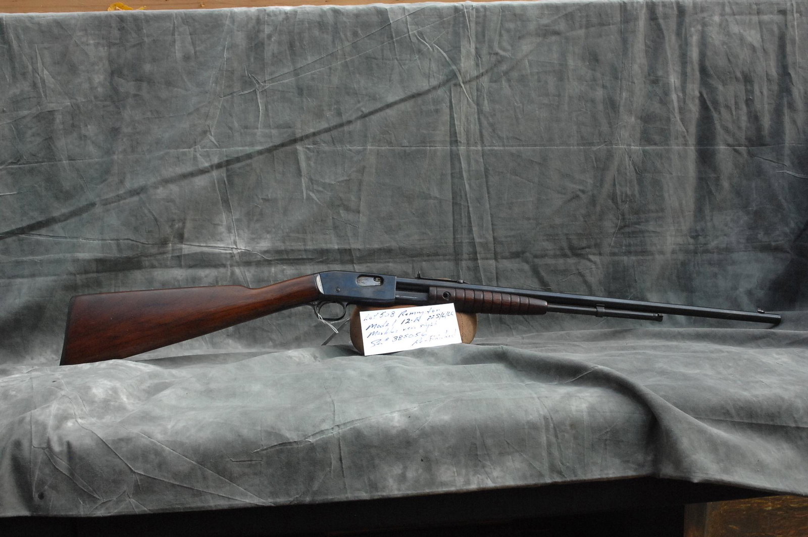 Remington M 12-A rifle: 22 S/L/LR, re-finished, ser# 385056