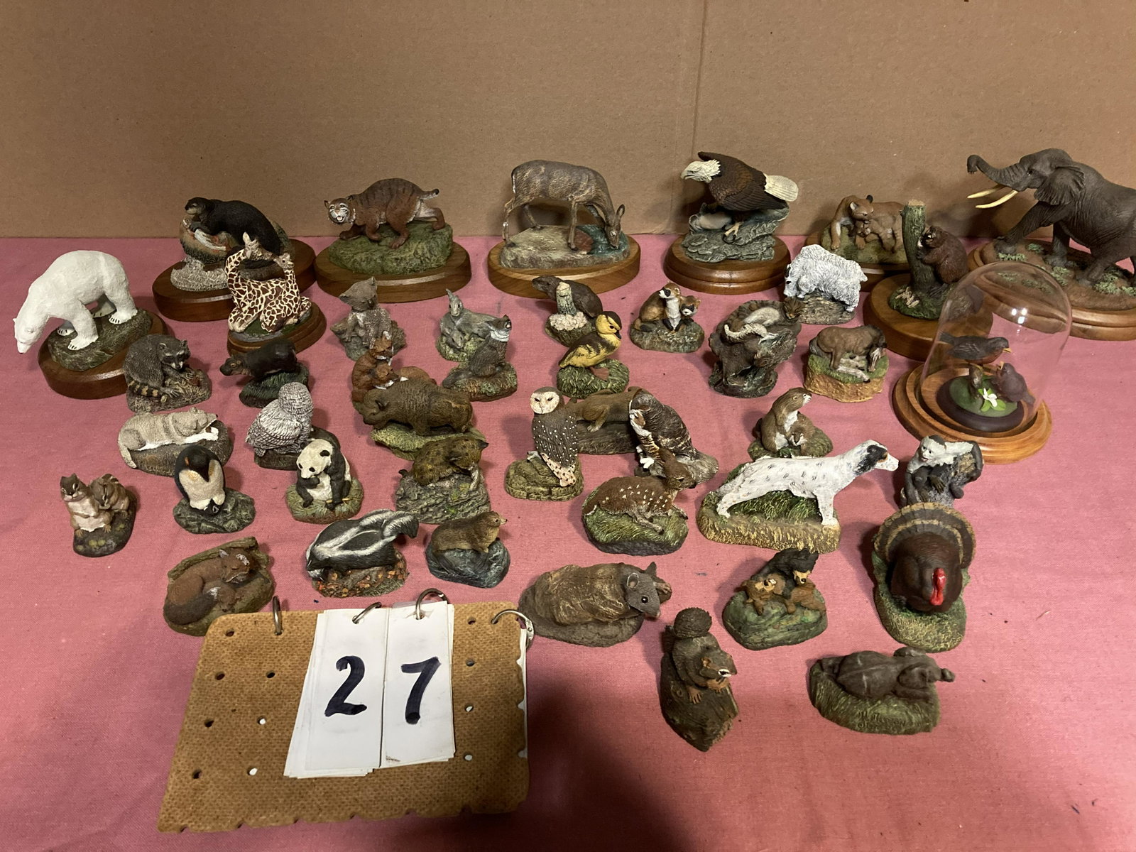 45 Bronzes by Norman and Herman Deaton (Hamilton Mint): 45 Bronzes. Mostly the bronze menagerie by Norman and Herman Deaton from the Hamilton Mint. All bronzes are hand painted. Lifetime collection. Unreserved from the Conyngham, PA Estate. Fresh to the ma