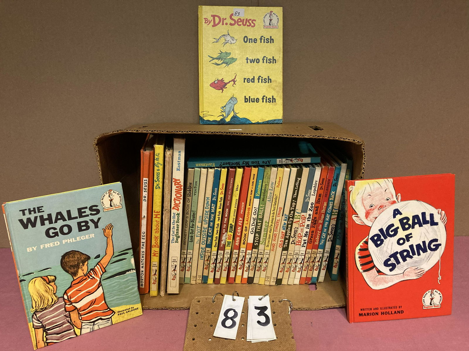 1960s Dr. Seuss Book Collection: 1960s Dr. Seuss Cat in the Hat Book Club Edition Collection of hard cover books. 33 books in total by Random House. Unreserved from the Conyngham, PA Estate. Fresh to the market.