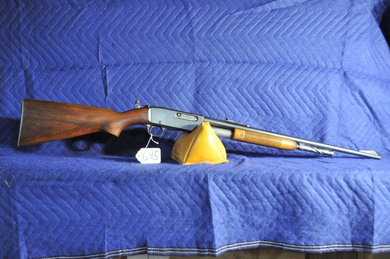 Remington Model 141 Gamemaster: Remington Model 141 Gamemaster. 35 Remington. With Lyman rear tang sight. Serial No. 48129.