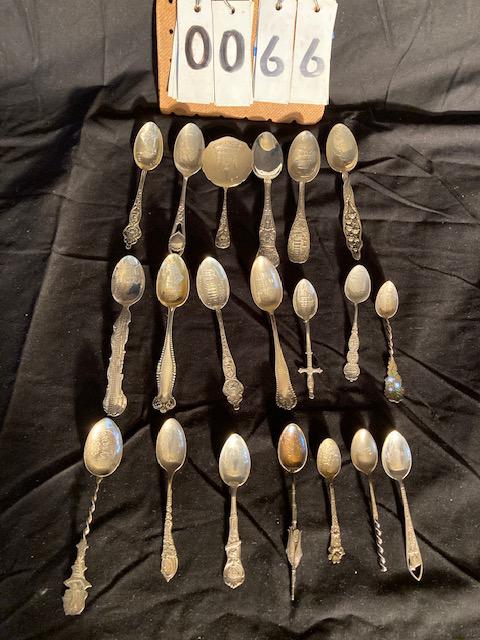 20 Sterling Silver Flatware Pieces: 20 sterling silver flatware pieces. See photos. (1) F.A. Whelan, (1) Wendell & Son, (1) Jos. Wine Burch & Son and (17) unknown. 9.25 troy oz. total weight. Please read the Terms and Conditions of this