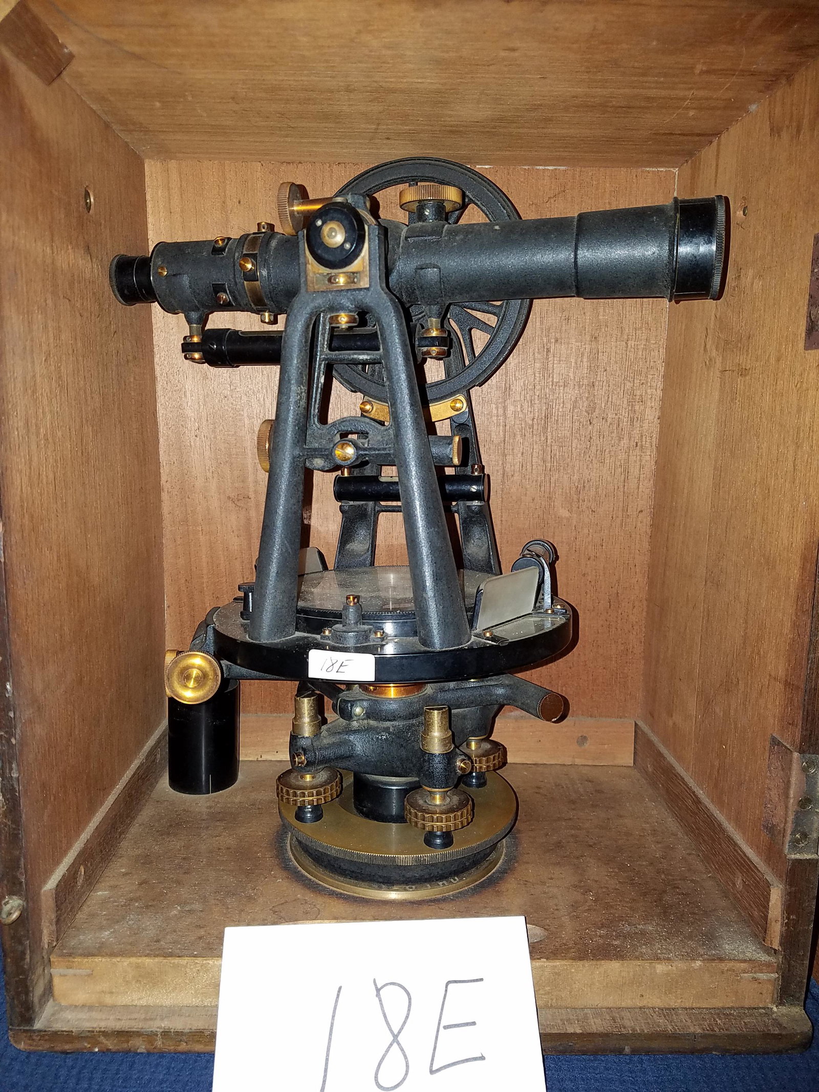 Antique CL Berger & Sons Transit Level: Antique CL Berger & Sons transit level. Includes the original cabinet, tripod, plumb bob and level stick. Serial No. 29201 (1943-1946). Please read the Terms and Conditions of this auction thoroughly 