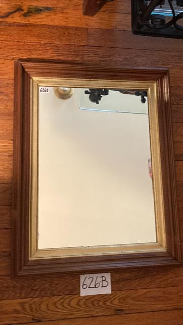 Four Antique Mirrors: Four antique mirrors. One pair of mid-19c hand carved matching gold leaf mirrors. Parts missing, need restoration but very beautiful. 13.5"w x 17.25"h. One 19c American gold leaf gesso mirror circa 18