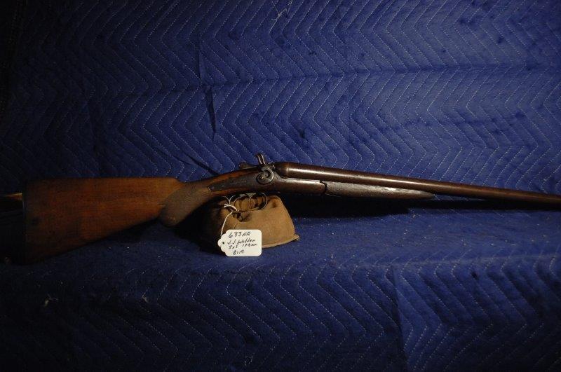 J.J. Welton SxS shotgun: 12 bore, damascus barrels (DO NOT LOAD AND FIRE) 30" barrels serial number 8119