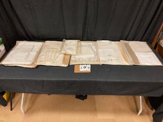 Collection of Hand Embroidered Napkins and Tablecloths: Collection of sets of fancy hand embroidered napkins and tablecloths circa 1900s to 1930s. From the Estate of Alan Drohan, Fulton, NY. Please read the Terms and Conditions of this auction thoroughly f