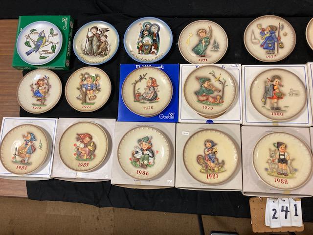 Collection of 27 Hummel Plates: Collection of 27 Hummel plates with boxes. See photos. From the Hinkle Estate of Truxton, NY. Please read the Terms and Conditions of this auction thoroughly for IMPORTANT bidder information.