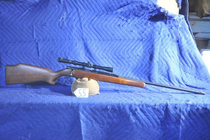 Remington 581 Rifle: Remington 581 rifle. 22 S/L/LR. 24" barrel. With Tasco 3-7x20 scope. Serial No. 1102736.
