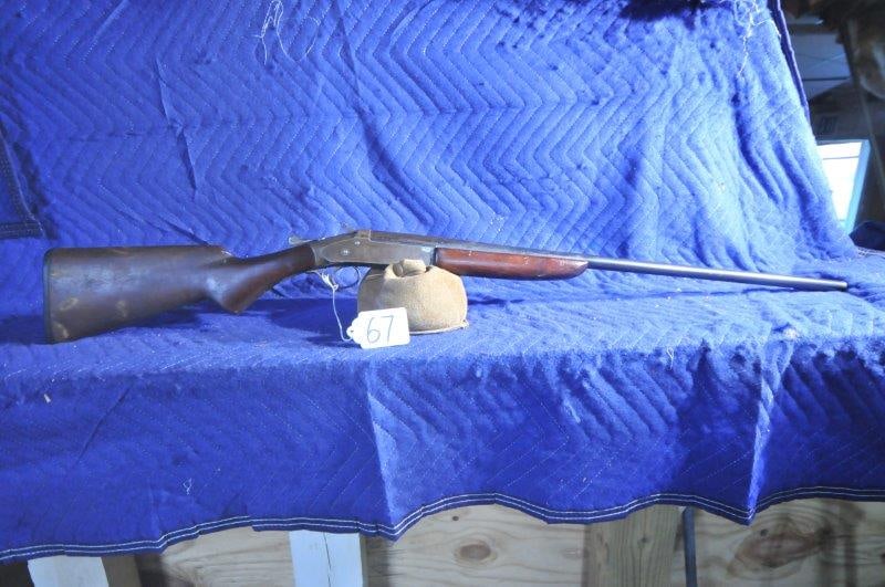 Iver Johnson Arms and Cycle Works Champion: Iver Johnson Arms and Cycle Works. 20 gauge. Choke bore. 28" barrel. Little pitting and wear on finish. Serial No. 10088.