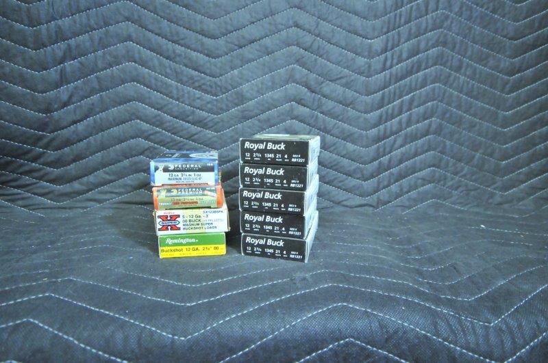 Assorted 12 Gauge Ammo: Assorted 12 gauge ammunition. 2.75" and 3", slug and buckshot. Various brands. See photos.