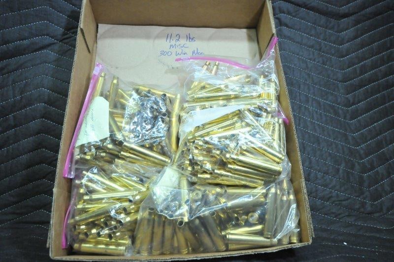 30-06 Winchester Magnum Brass: 300 Winchester Magnum brass. Cleaned and deprimed. Mixed headstamps. 11.2 pounds total weight. See photos.