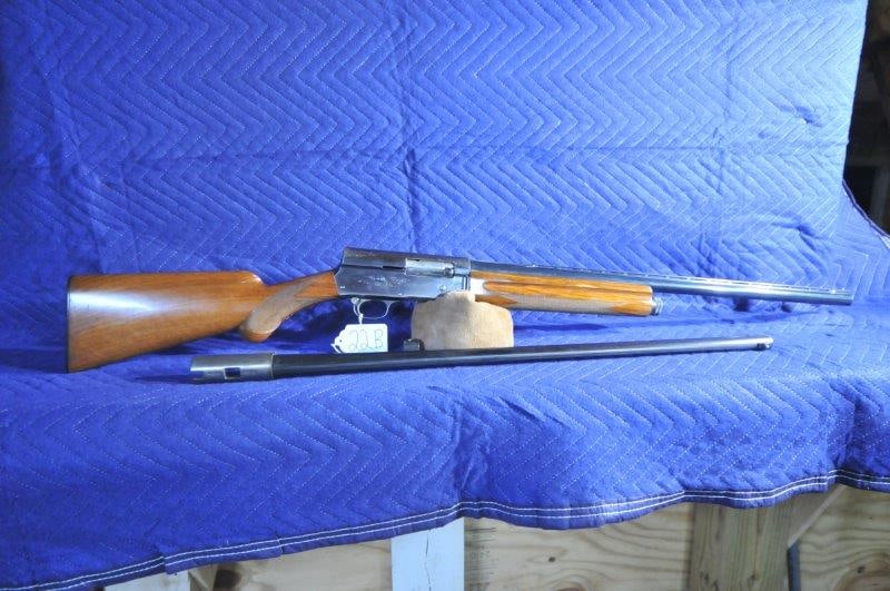 Browning Light 12: Browning Light 12. 12 gauge, 2.75". Comes with two barrels - one 25.5" vent rib barrel and one 27.5" plain barrel. Serial No. 88935 with letter "C" by serial number.