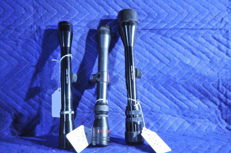 Assorted Scopes: Assorted scopes. Bushnell and Tradition. 4x, 3-9 and 3.5-10. See photos.