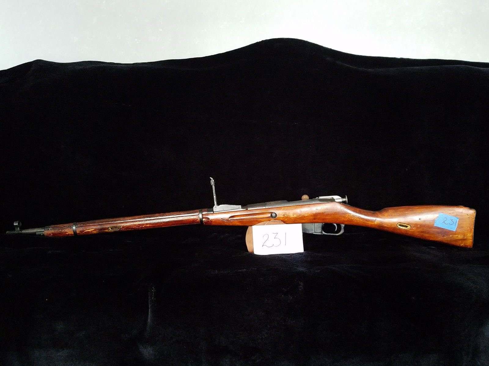1943 Mosin-Nagant: 1943 Mosin-Nagant. 7.62x54mm rimmed. 28" barrel. Serial No. 9130348530.