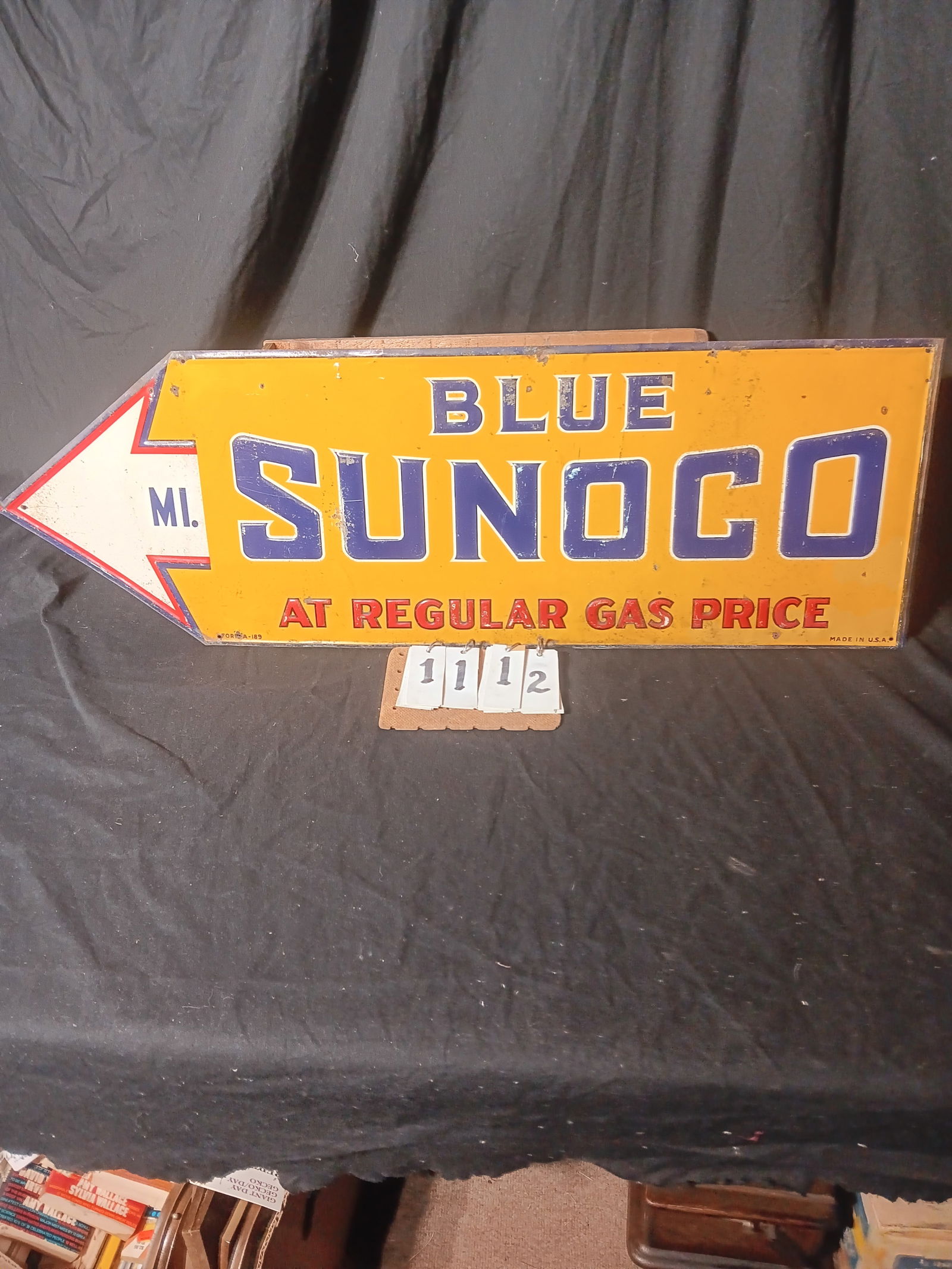 Tin Blue Sunoco at Regular Gas Price Sign (1 of 3)